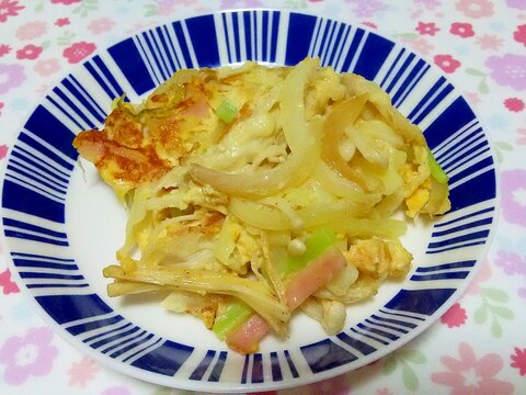 余り野菜と卵のチーズ炒め＋＋